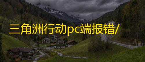 和平精英科技软件v3.0免费版三角洲行动pc端报错/错误代码/崩溃闪退的解决办法